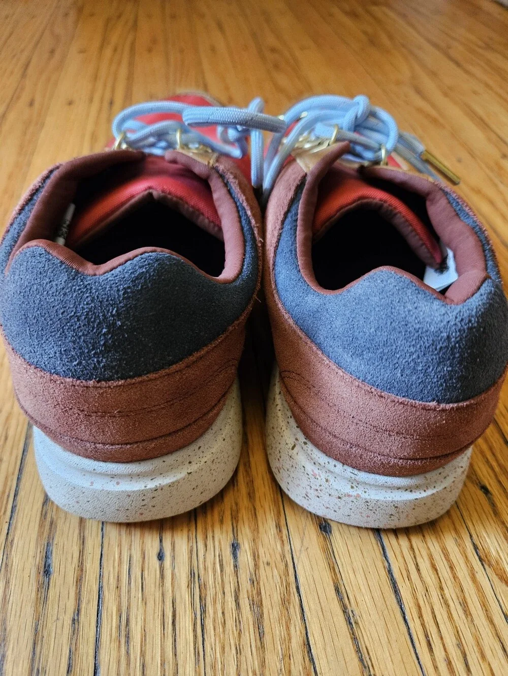 TOMS Women’s Sneakers Size 10 Pink Brown Colorblock Lace Up Casual Shoes